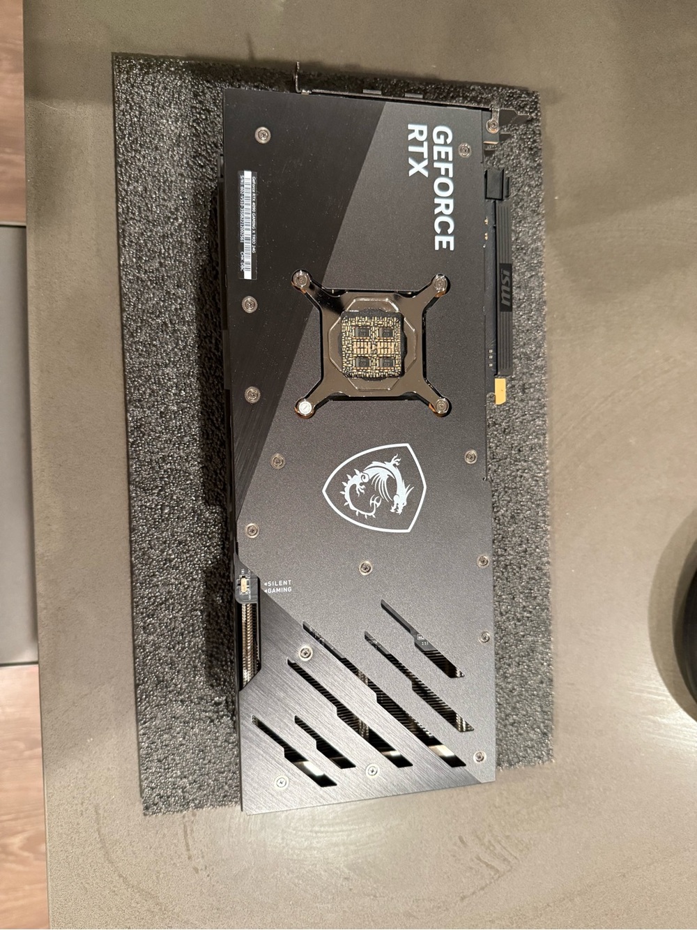 MSI GeForce RTX Graphics Card Black/Silver Backplate